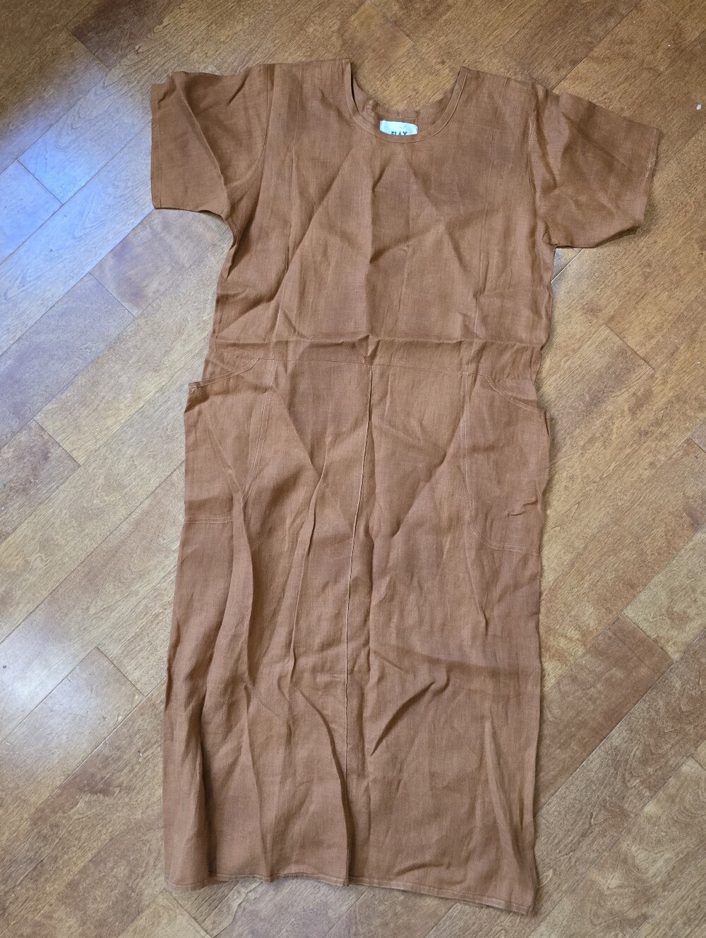 FLAX 100% linen women dress with pockets - Picture 3 of 8